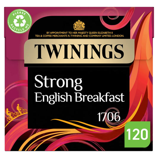 Twinings Strong English Breakfast 120 Tea Bags 375g — image 1