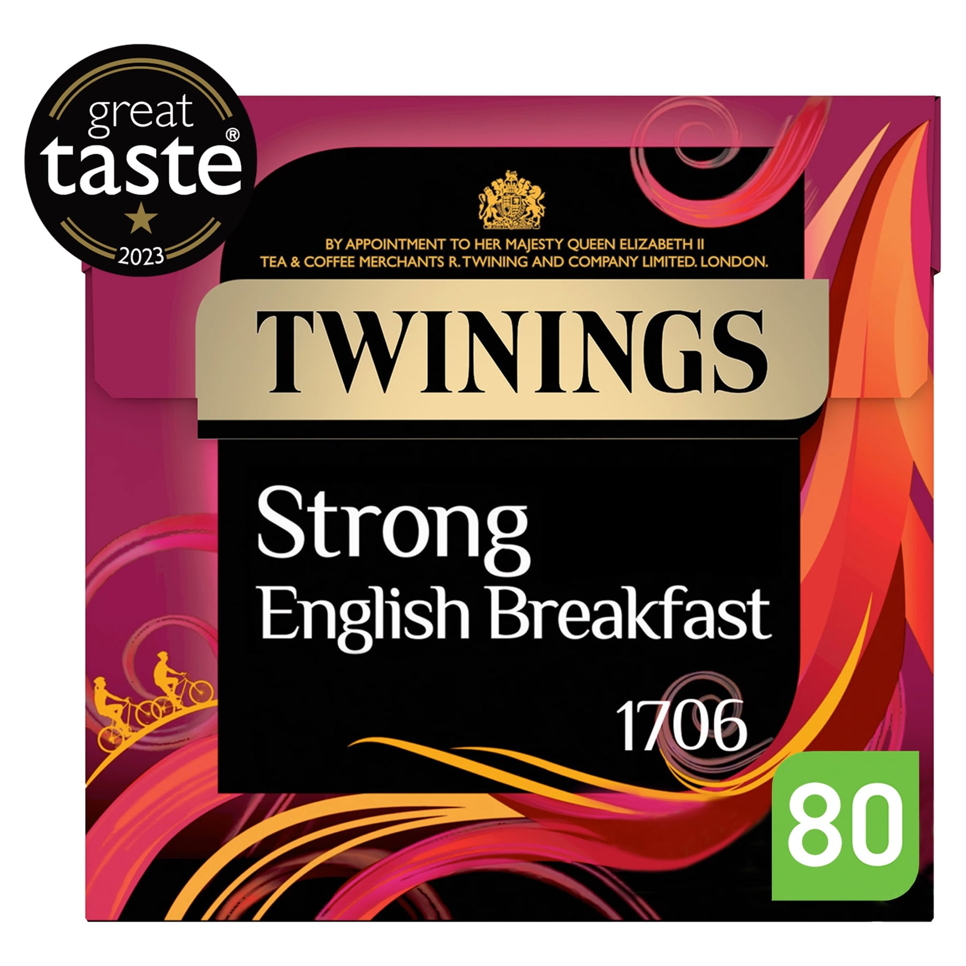 Twinings Strong English Breakfast Tea Bags 80 Pack 250g — image 1