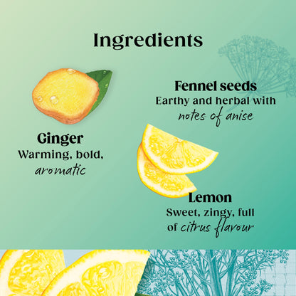 Twinings Superblends Detox Lemon & Ginger with Burdock Root & Fennel 20 Tea Bags 40g — image 3