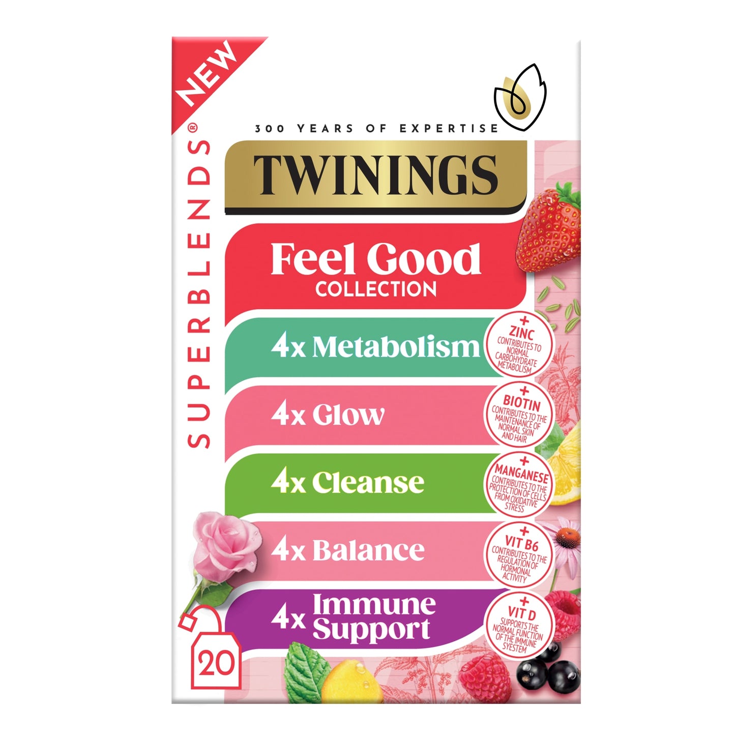 Twinings Superblends Feel Good Collection 20 Tea Bags 38.4g — image 1