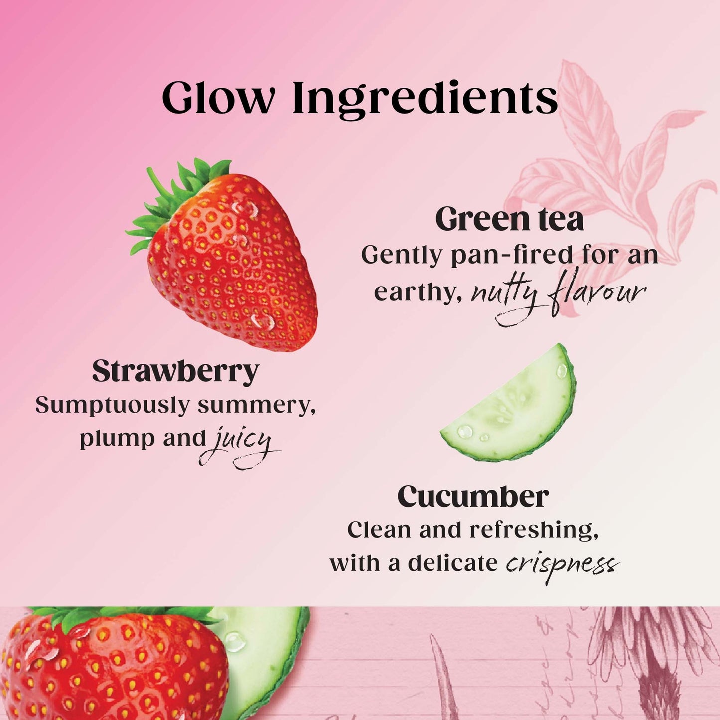 Twinings Superblends Glow Strawberry & Cucumber with Green Tea 20 Tea Bags 40g — image 3