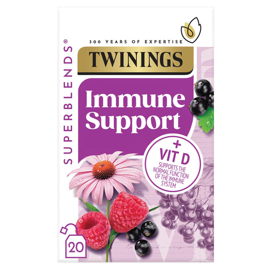 Twinings Superblends Immune Support Blackcurrant & Raspberry 20 Tea Bags 40g — image 1