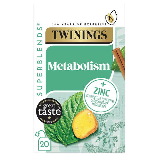 Twinings Superblends Metabolism Peppermint & Spiced Green Tea 20 Tea Bags 40g — image 1