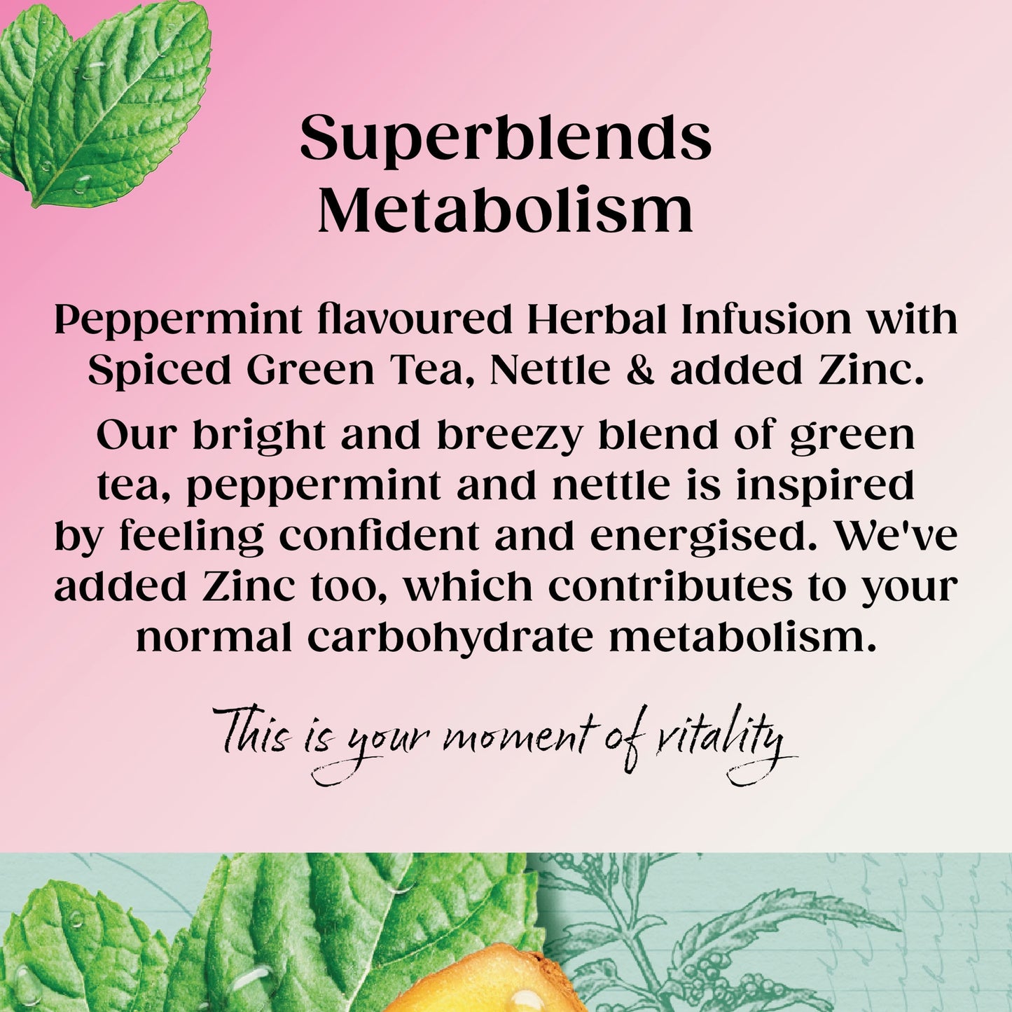 Twinings Superblends Metabolism Peppermint & Spiced Green Tea 20 Tea Bags 40g — image 2