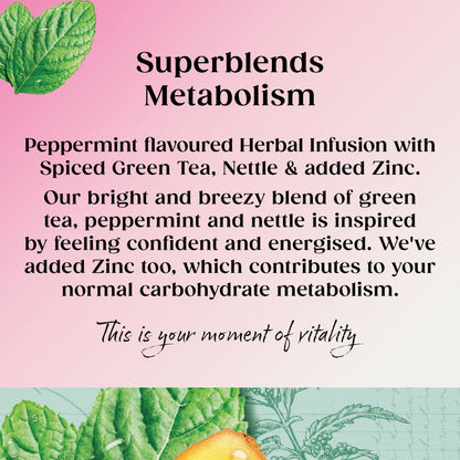 Twinings Superblends Metabolism Peppermint & Spiced Green Tea 20 Tea Bags 40g — image 2