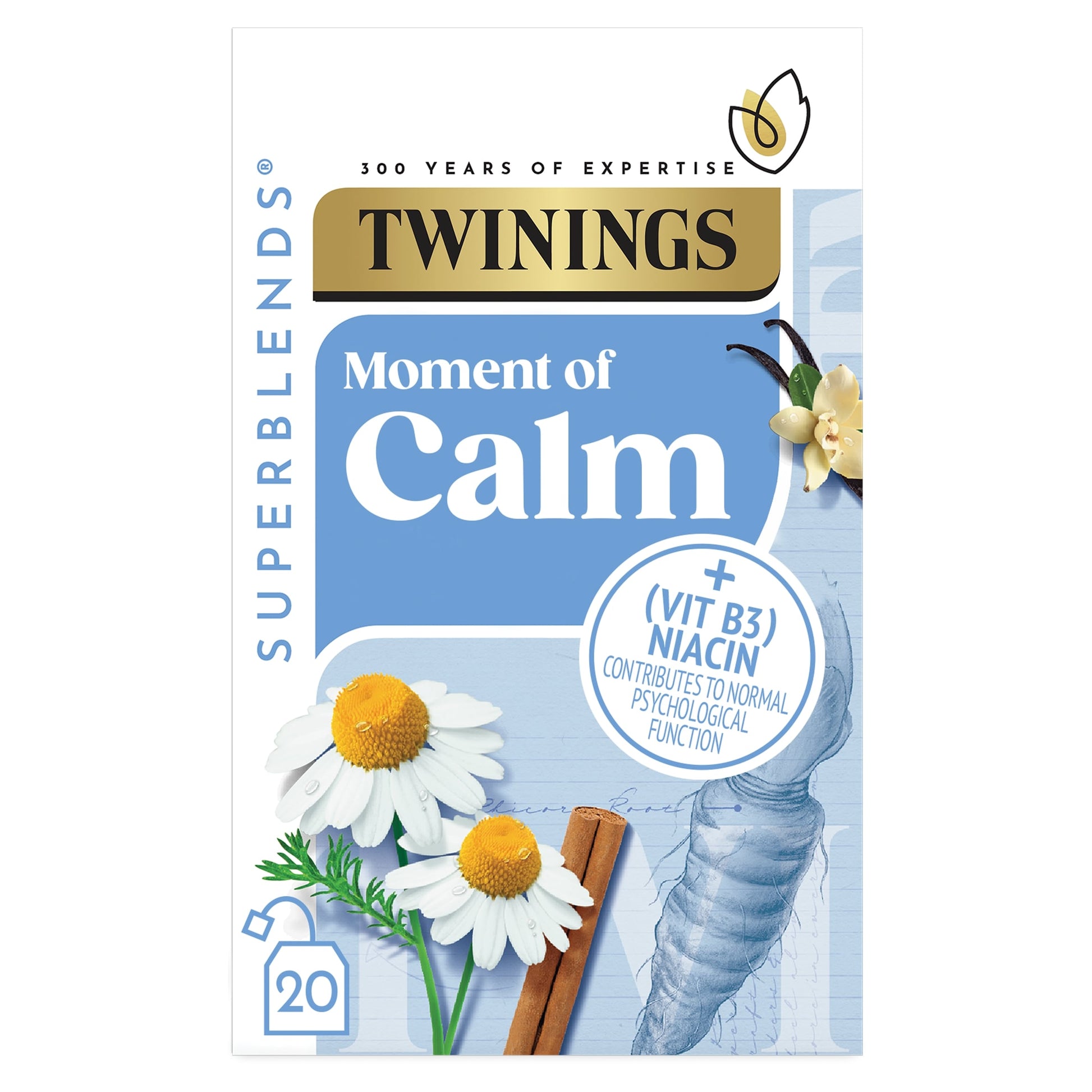 Twinings Superblends Moment of Calm Spiced Camomile & Vanilla 20 Tea Bags 30g — image 1