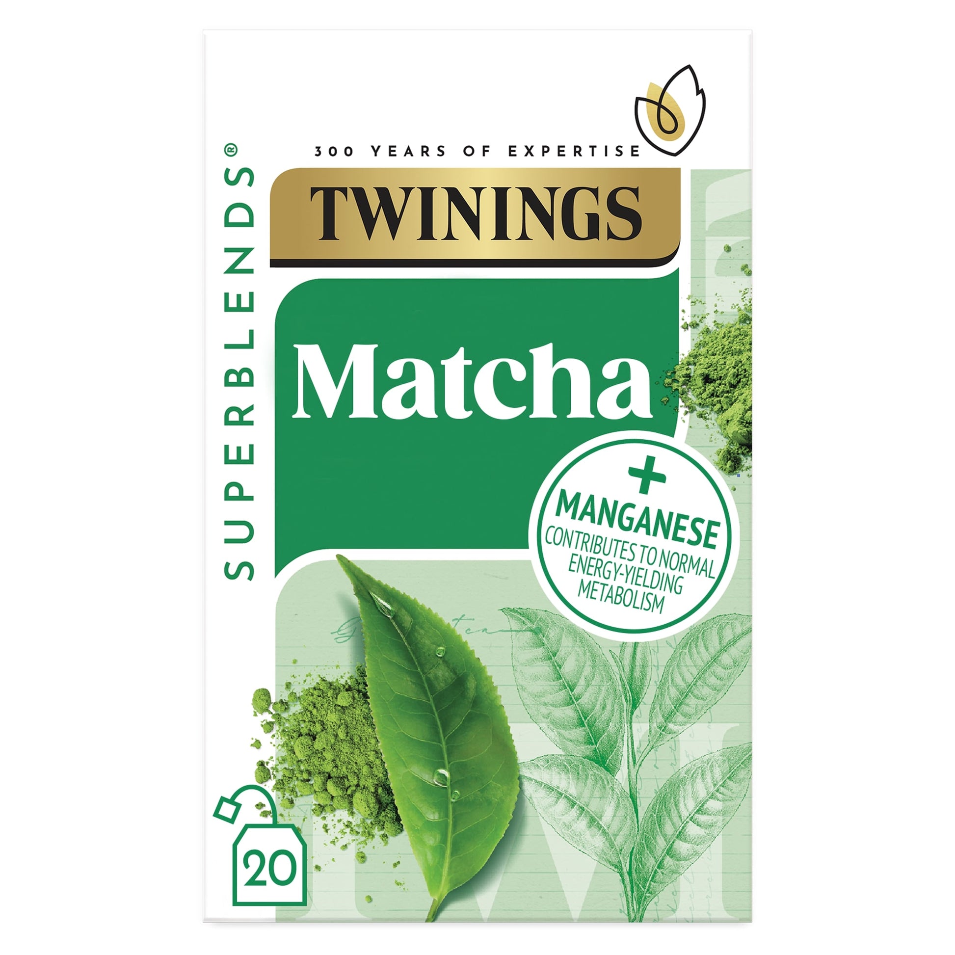 Twinings Superblends Super Green Matcha 20 Tea Bags 40g — image 1
