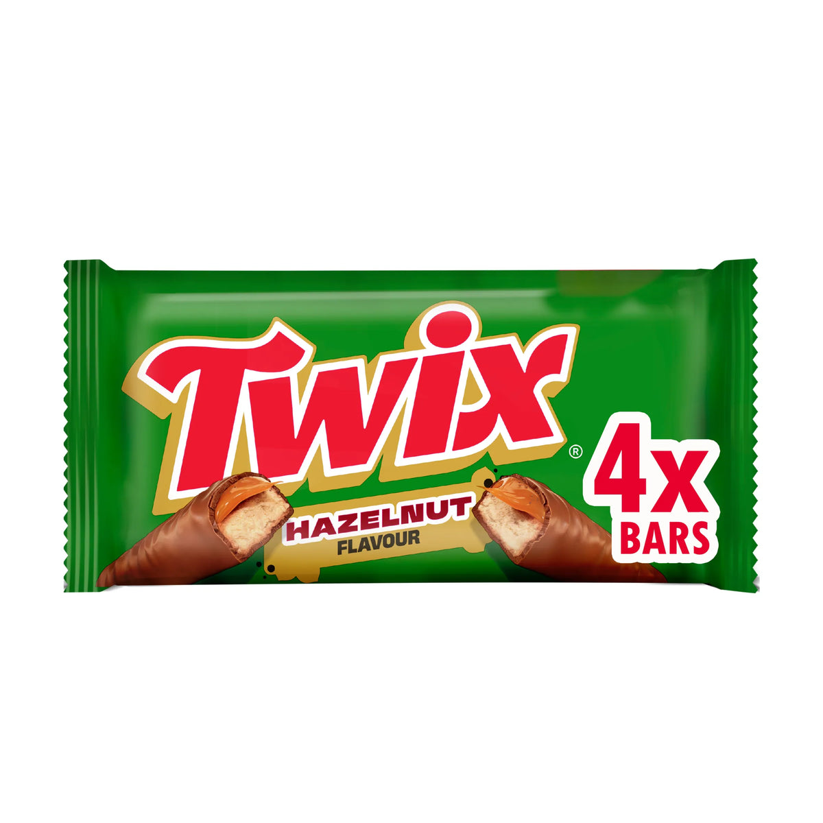 Twix Hazelnut Flavour Milk Chocolate Twin Bars 4 x 46g — image 1