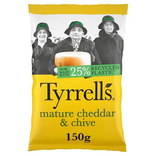 Tyrrells Mature Cheddar & Chive Sharing Crisps 150g — image 1