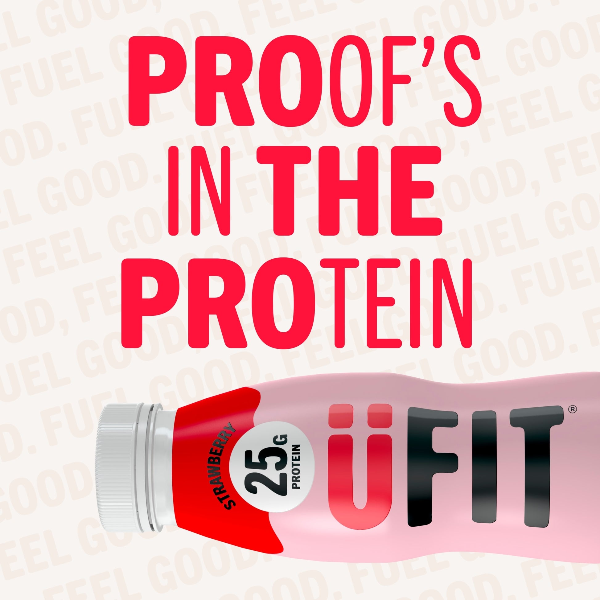 UFIT High Protein Milkshake Drink - Strawberry 330ml — image 3