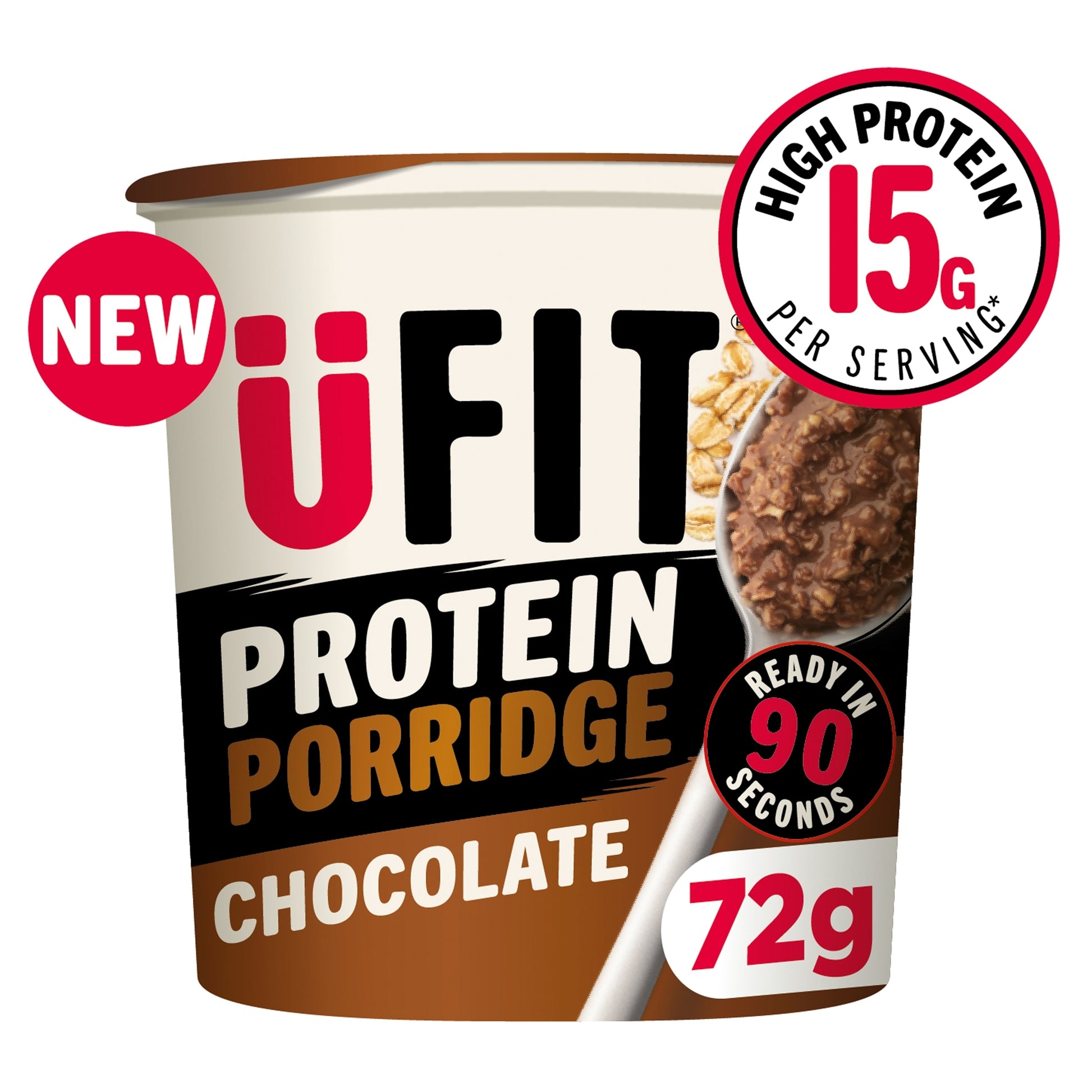 UFIT Protein Chocolate Porridge Pot 72g — image 1