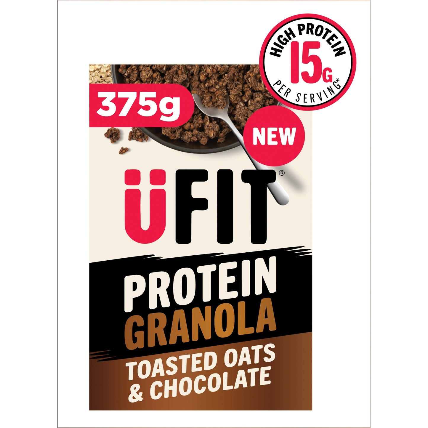 UFIT Protein Granola Toasted Oats & Chocolate Cereal 375g — image 1