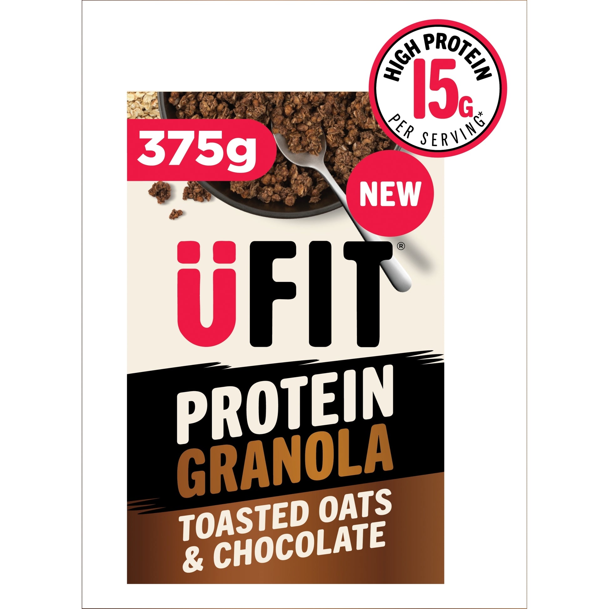 UFIT Protein Granola Toasted Oats & Chocolate Cereal 375g — image 1