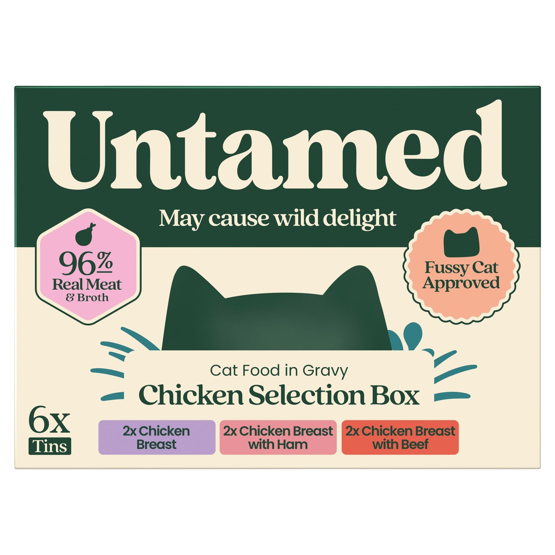 Untamed Chicken Selection Box in Gravy Cat Food 6 x 75G — image 1