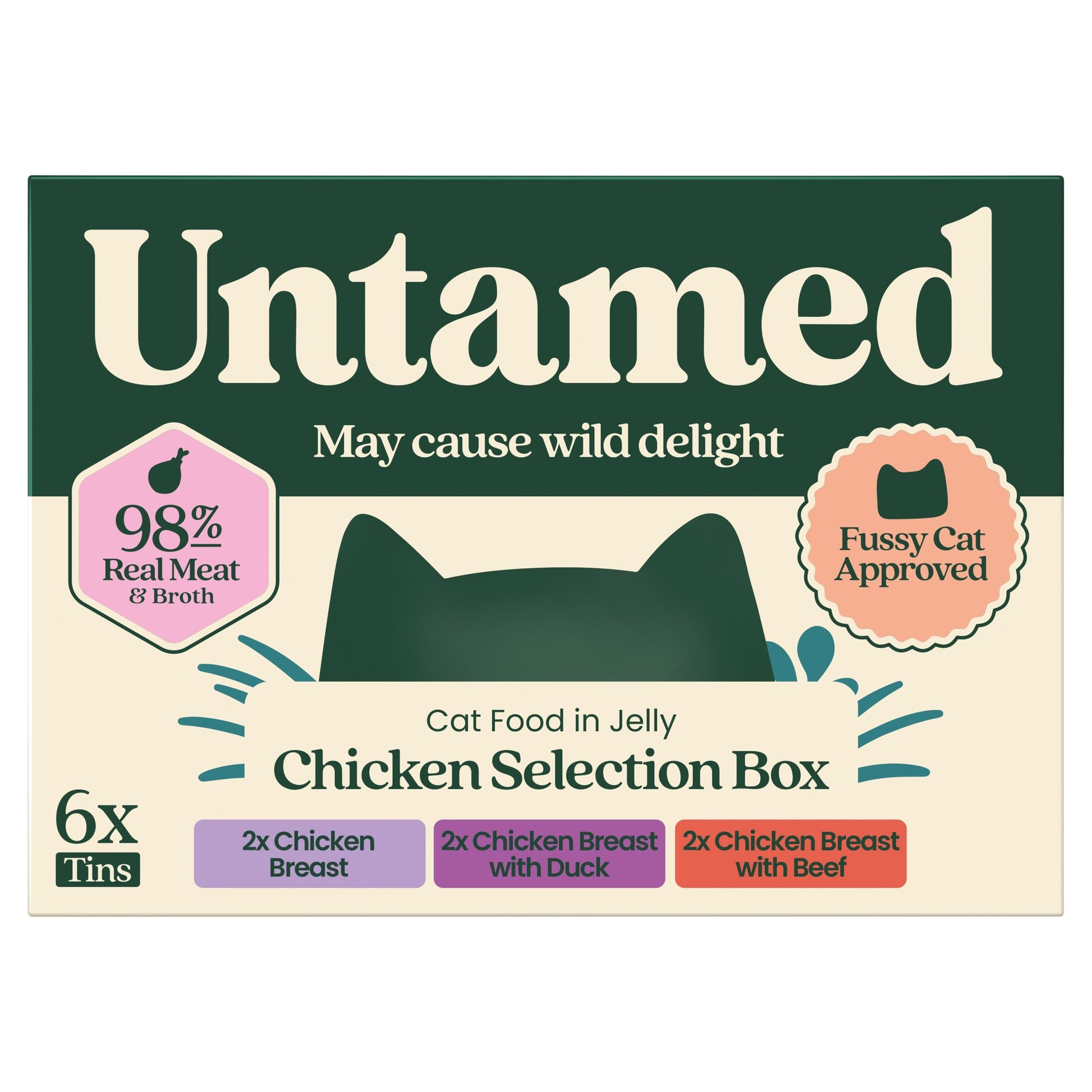 Untamed Chicken Selection Box in Jelly Cat Food 6 x 75G — image 1