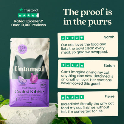 Untamed Coated Kibble Chicken and Duck Cat Food 800g — image 4
