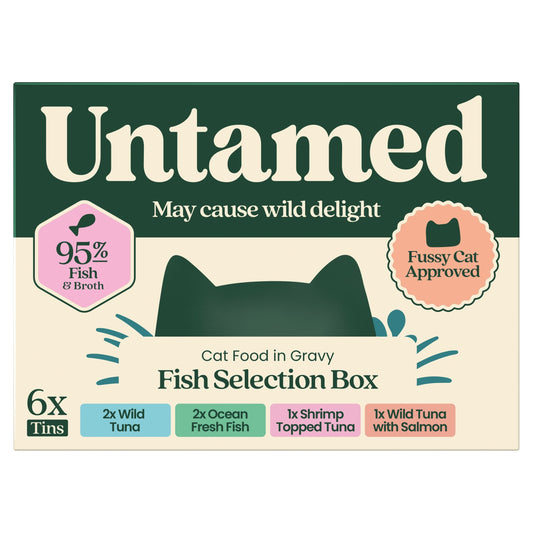 Untamed Fish Selection Box in Gravy Cat Food 6 x 75G — image 1