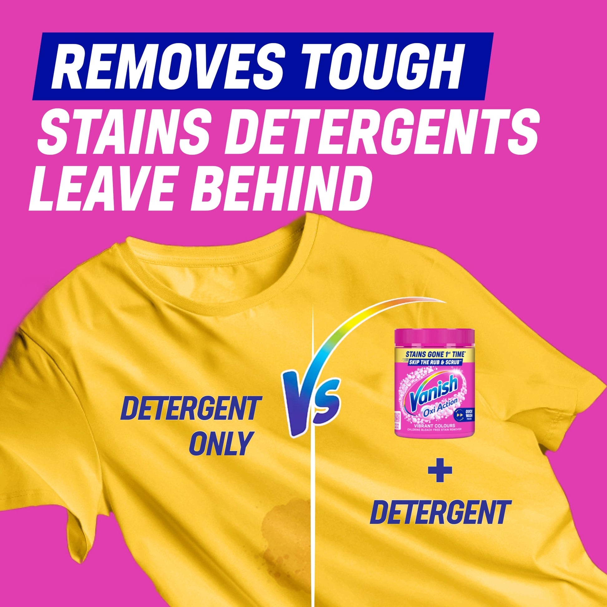 Vanish Gold Oxi Action Stain Remover For Colours Powder 450G — image 4
