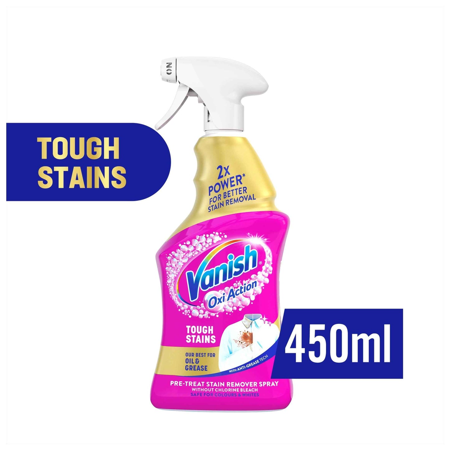 Vanish Gold Oxi Action Stain Remover Pre-wash Spray 450ml