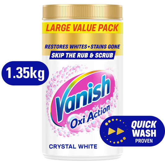 Vanish Gold Oxi Action Whitener & Stain Remover For Whites 1.35kg — image 1