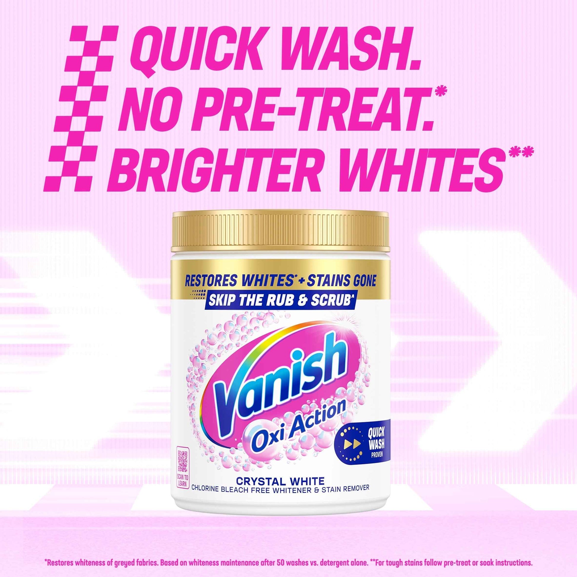 Vanish Gold Oxi Action Whitener & Stain Remover For Whites 1.9kg