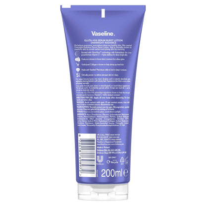 Vaseline Gluta-Hya Overnight Radiance Body Lotion Moisturiser 200ml — image 2