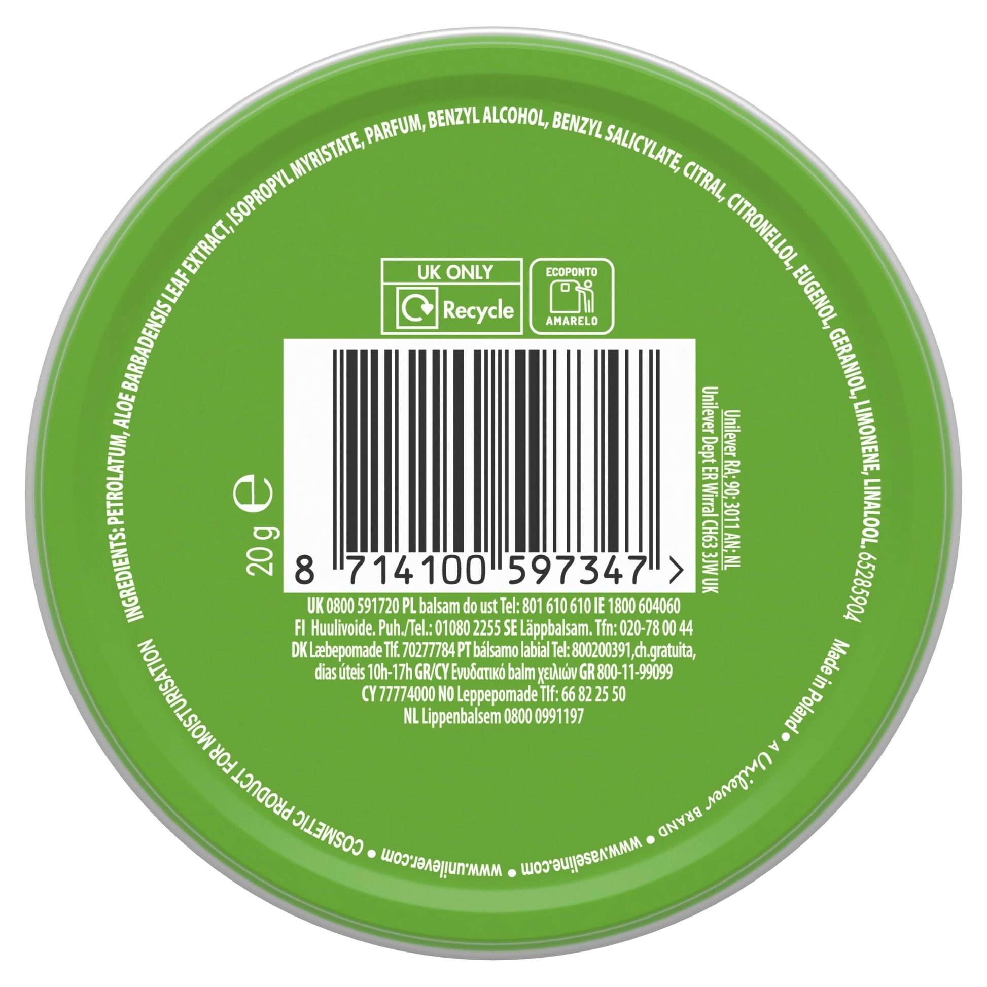 Vaseline Lip Therapy Aloe Vera 20G — image 2