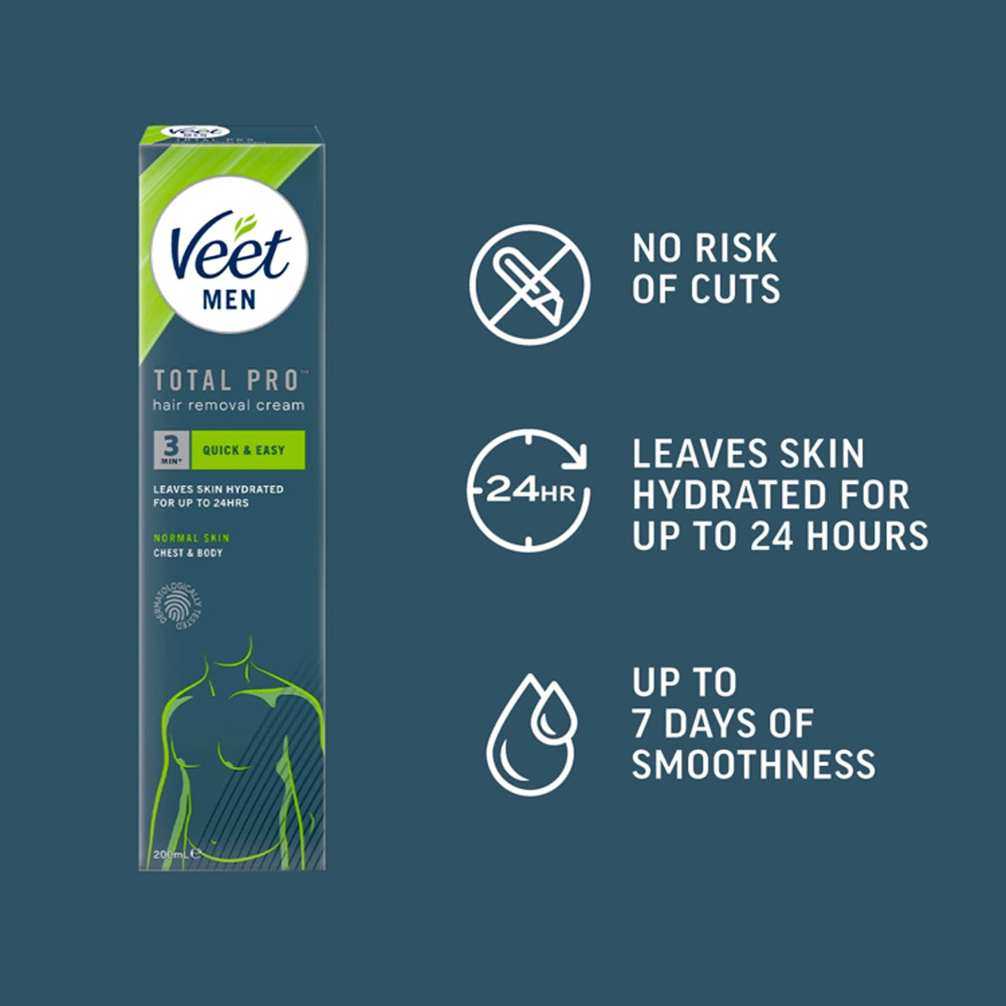 Veet Men Hair Removal Cream Chest & Body Normal Skin 200ml — image 3