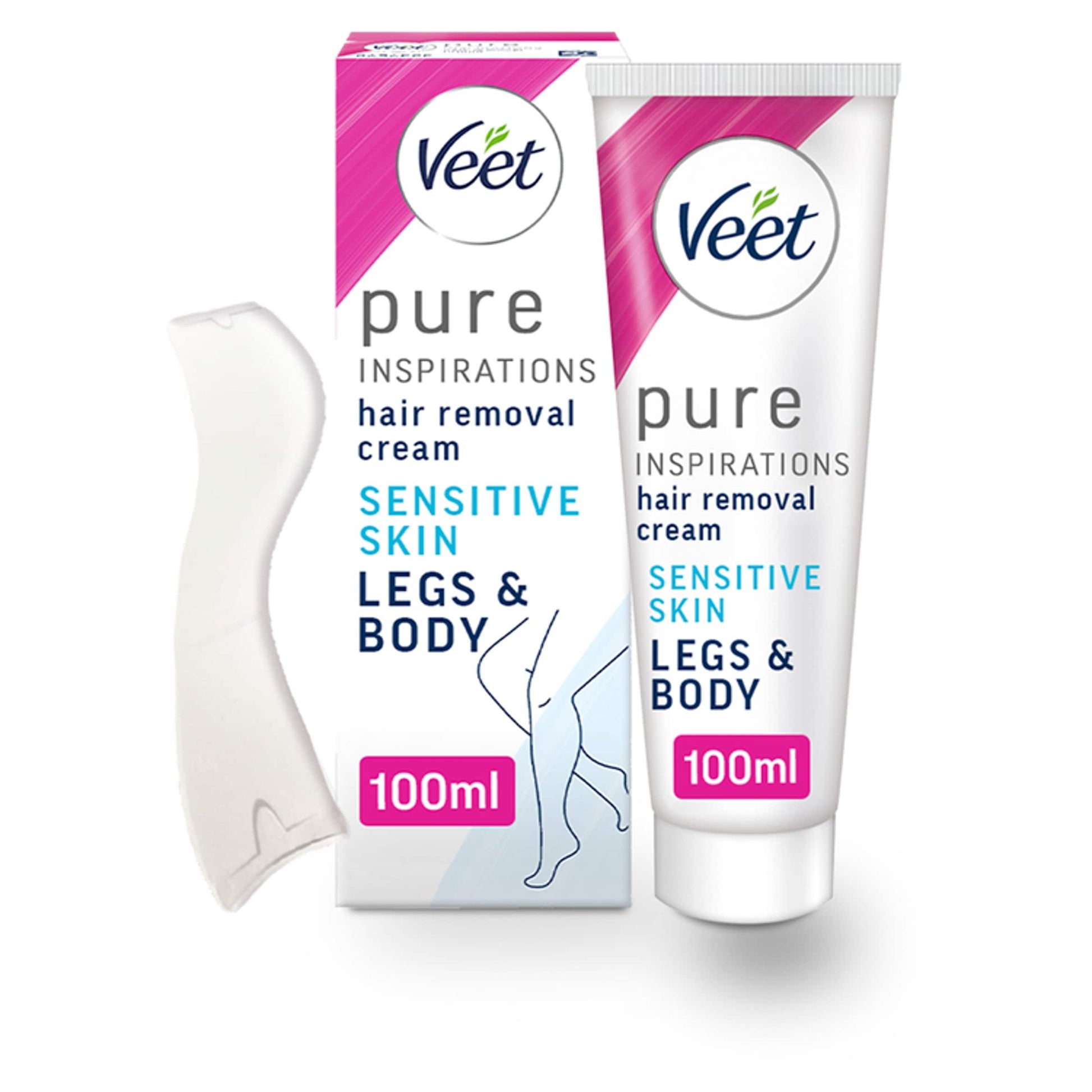 Veet Pure Hair Removal Cream Legs & Body Sensitive 100ml — image 1