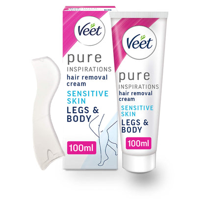 Veet Pure Hair Removal Cream Legs & Body Sensitive 100ml — image 1