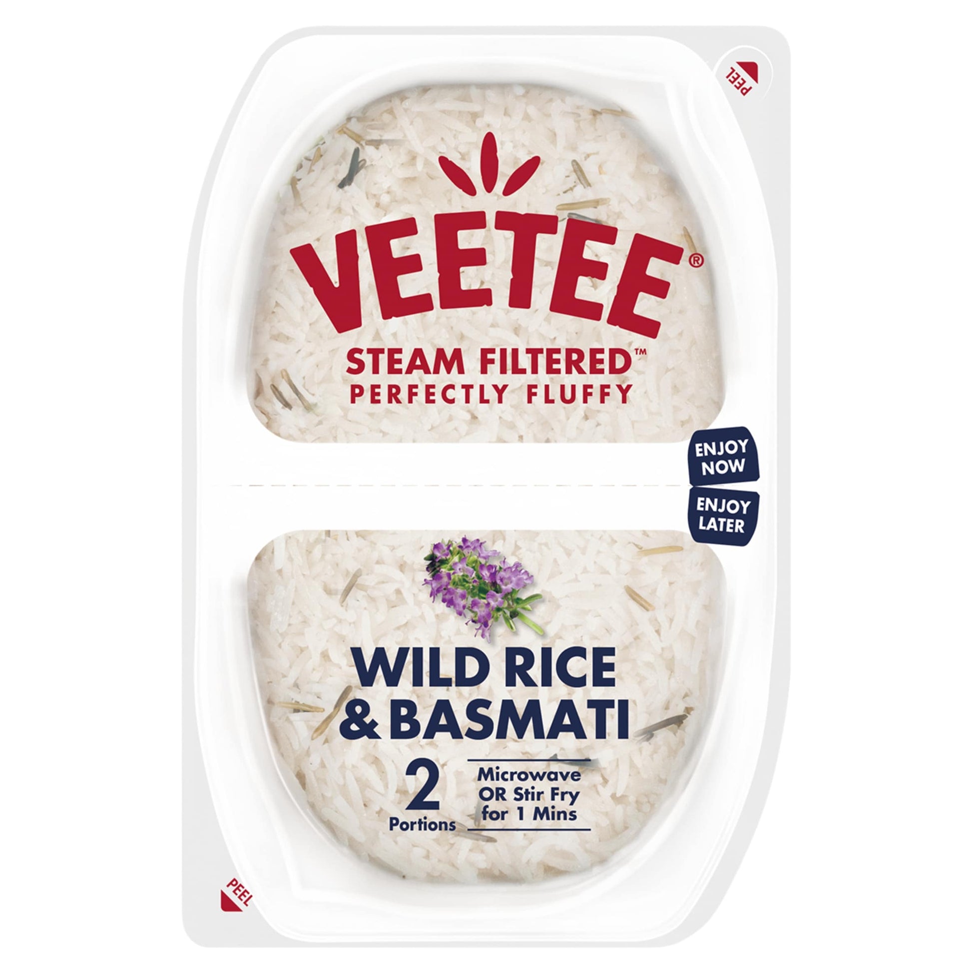 Veetee Heat & Eat Basmati & Wild Rice Pots 2 X 125g — image 1