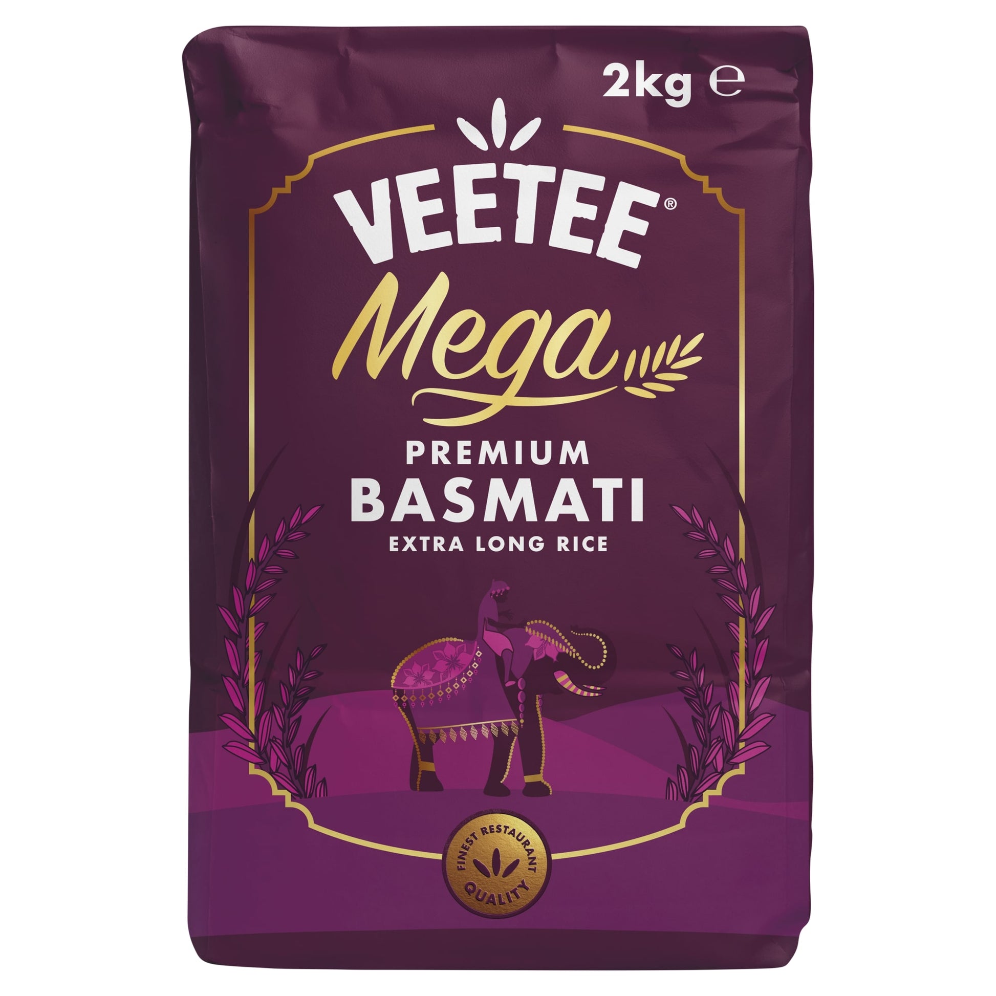 Veetee Mega Premium Basmati Extra Long Rice 2kg — image 1