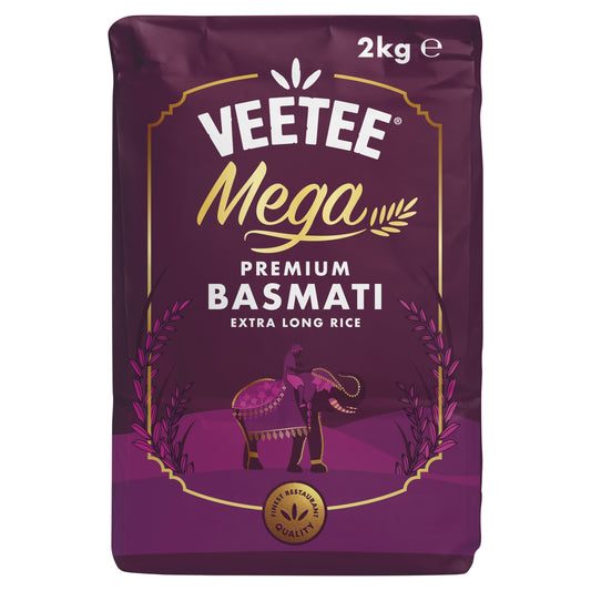 Veetee Mega Premium Basmati Extra Long Rice 2kg — image 1