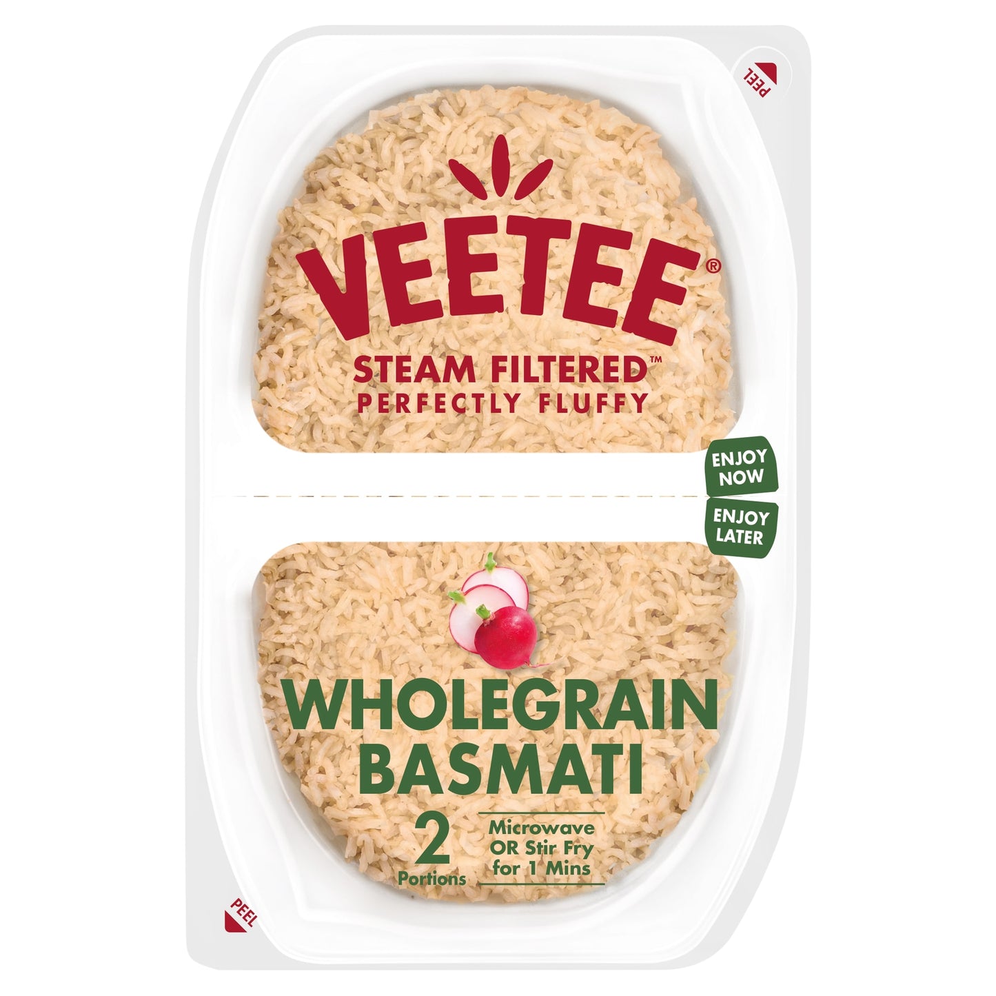Veetee Wholegrain Basmati Rice Pots 2X130g — image 1