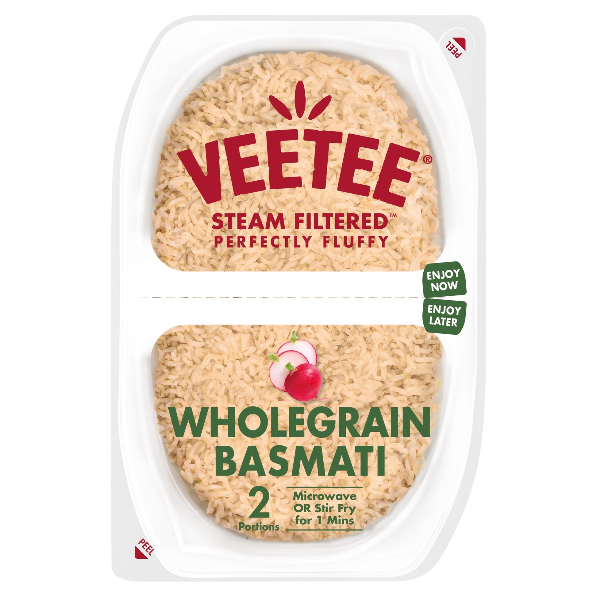 Veetee Wholegrain Basmati Rice Pots 2X130g — image 1