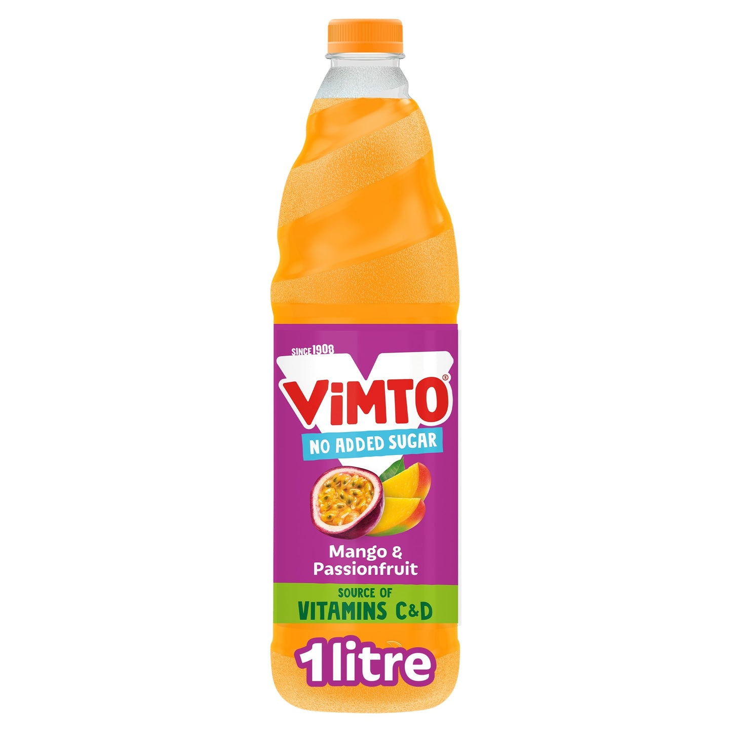 Vimto No Added Sugar Squash - Mango & Passionfruit 1 Litre — image 1