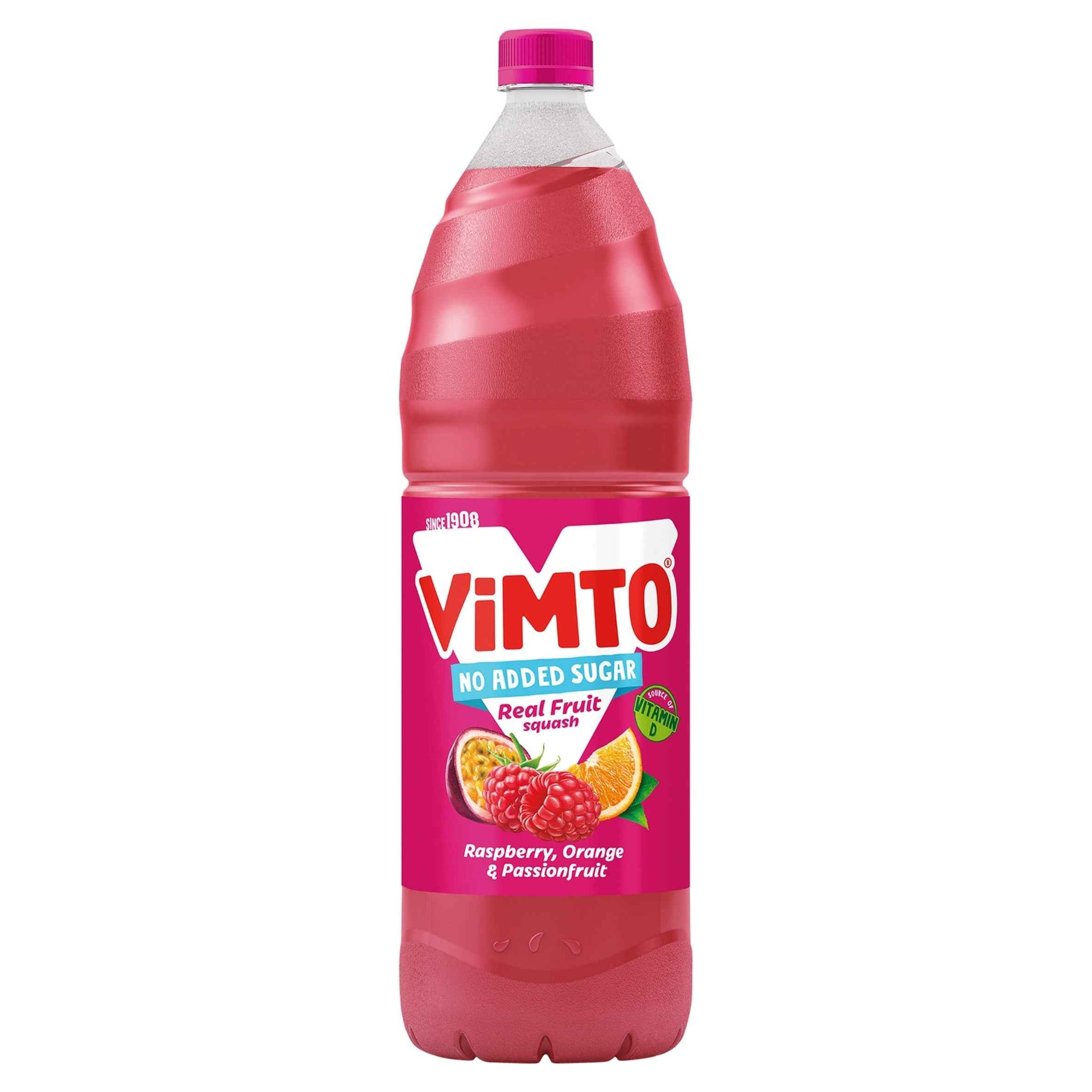 VIMTO Raspberry, Orange And Passionfruit No Added Sugar Real Fruit
