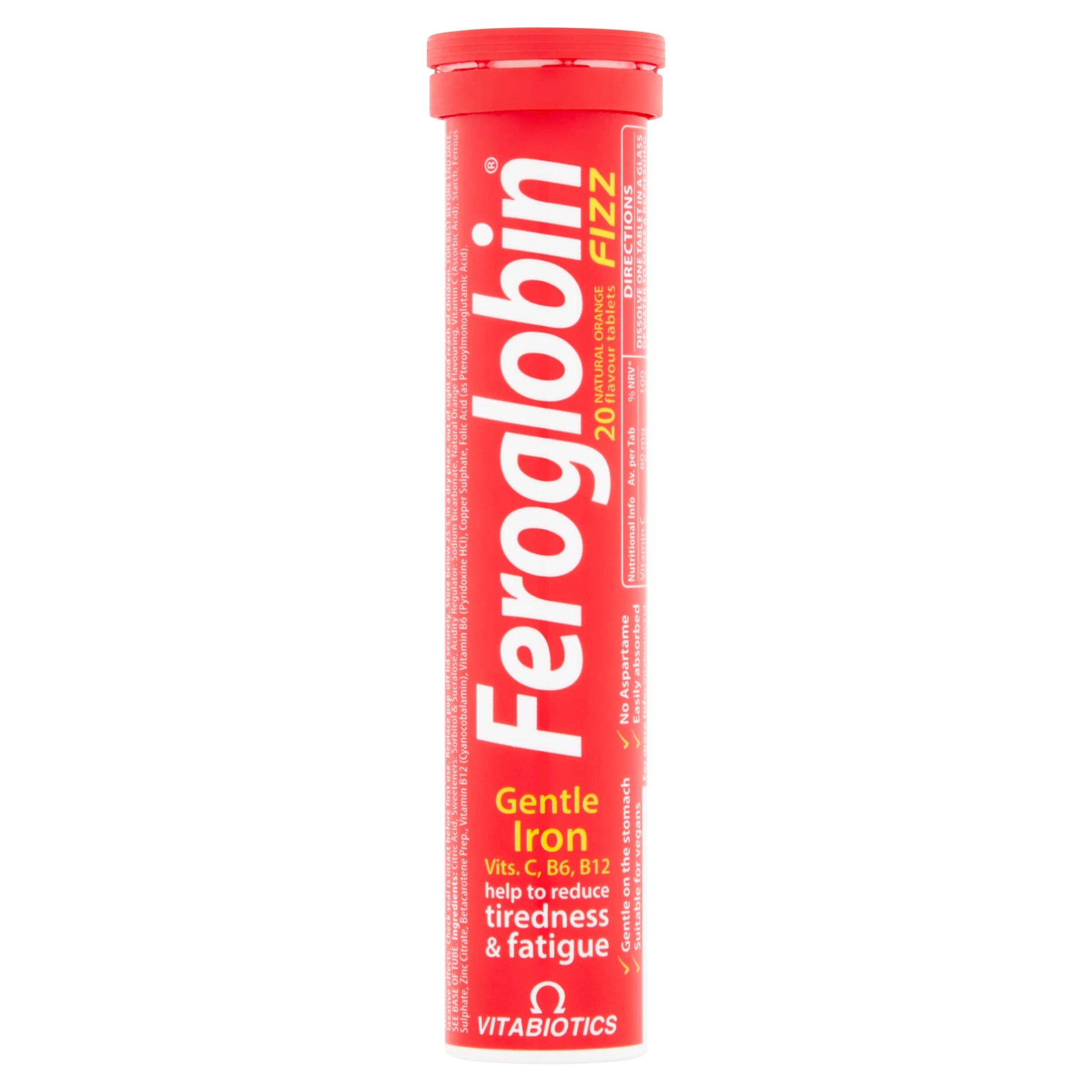Vitabiotics Feroglobin Fizz Iron Tablets - Natural Orange 20s — image 1