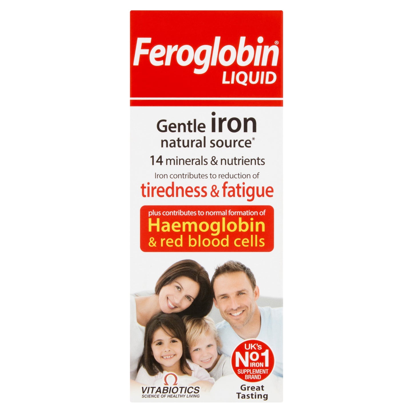 Vitabiotics Feroglobin Liquid with Iron, Vitamin B & B12 Supplement 200Ml — image 1