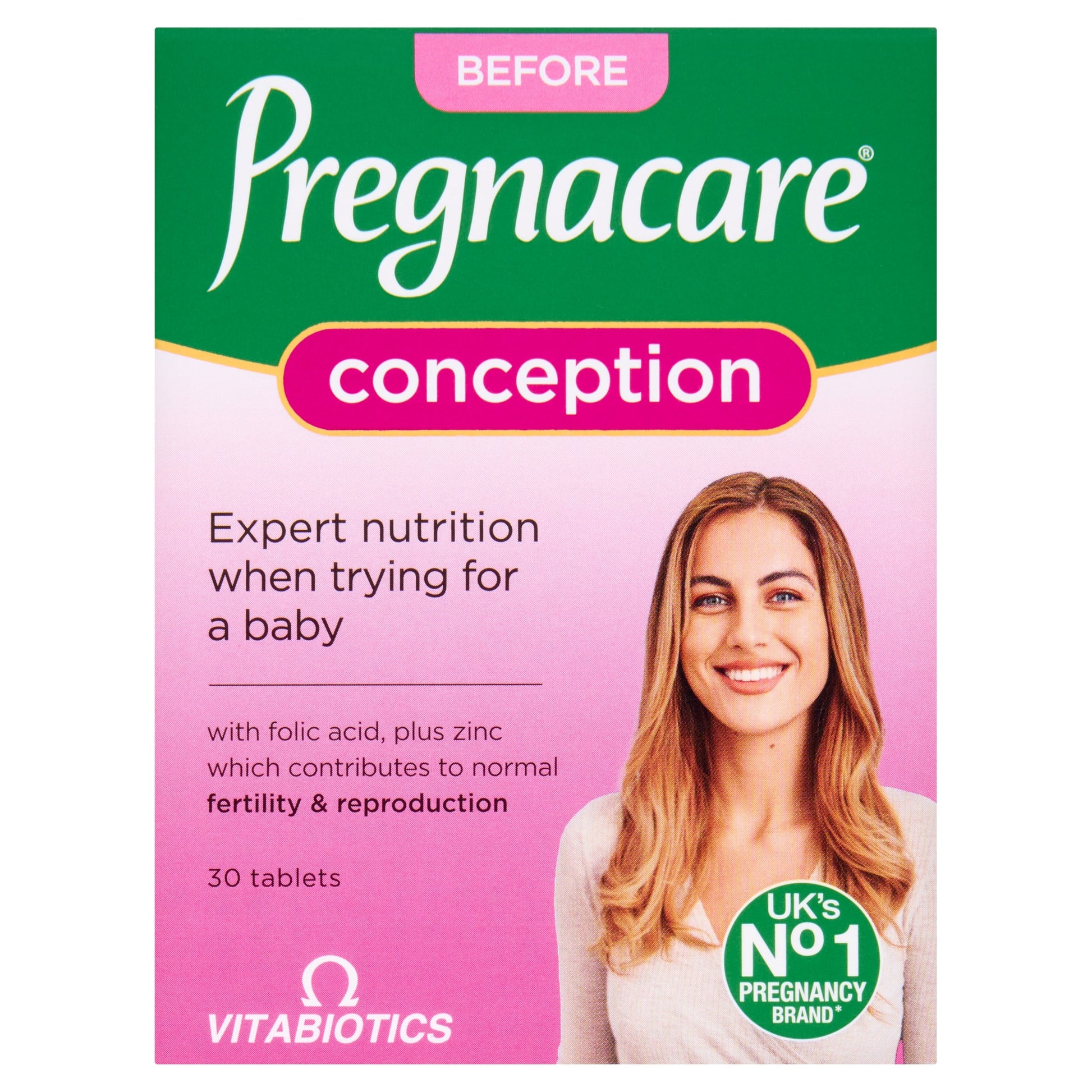 Vitabiotics Pregnacare Before Conception Prenatal Vitamin Tablets with Conception 30s — image 1