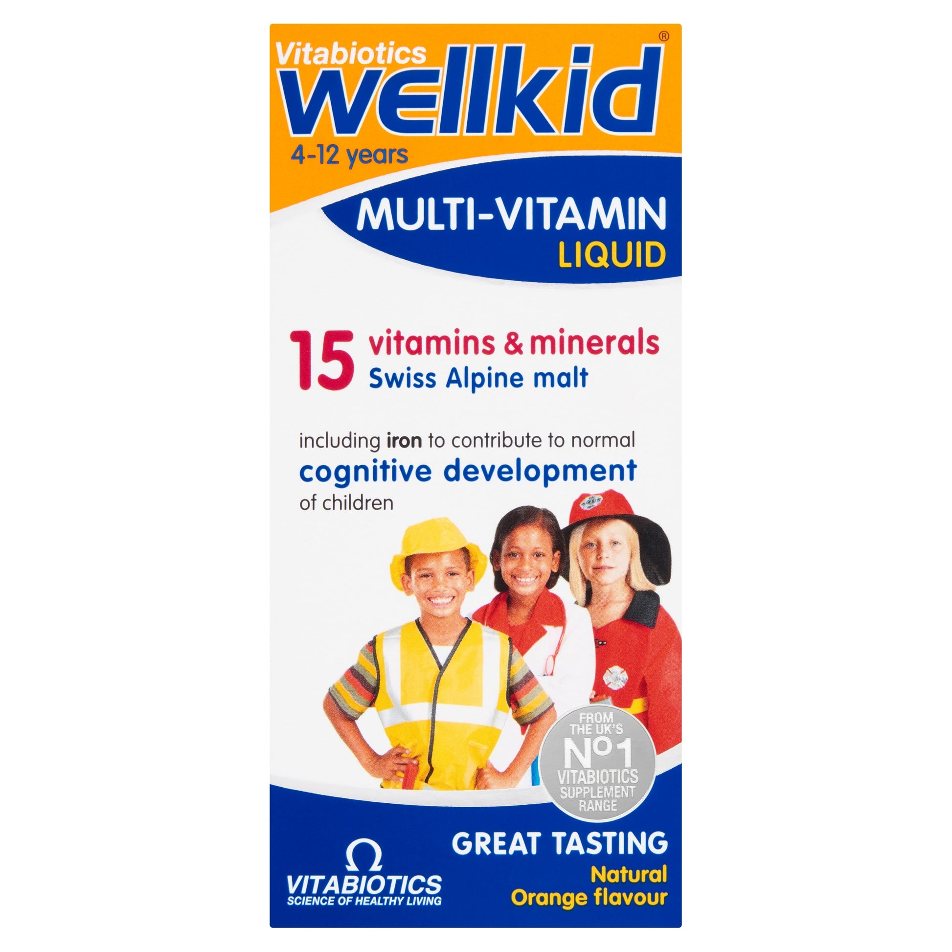 Vitabiotics Wellkid Multivitamin Liquid - Natural Orange Flavour 150ml — image 1