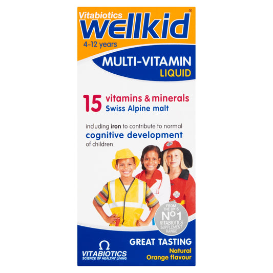 Vitabiotics Wellkid Multivitamin Liquid - Natural Orange Flavour 150ml — image 1