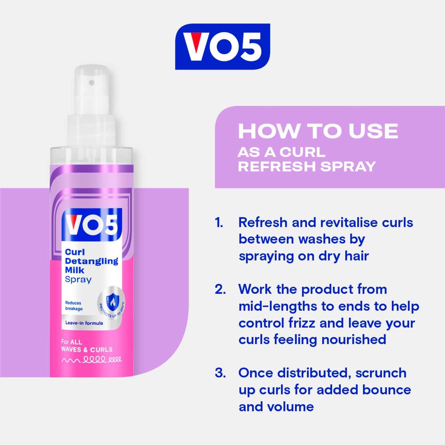 VO5 Curl Detangling Milk Spray 200ml — image 5