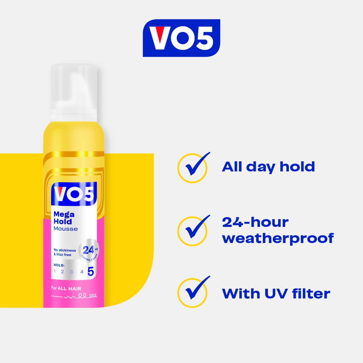 VO5 Mega Hold Mousse 200ml — image 2