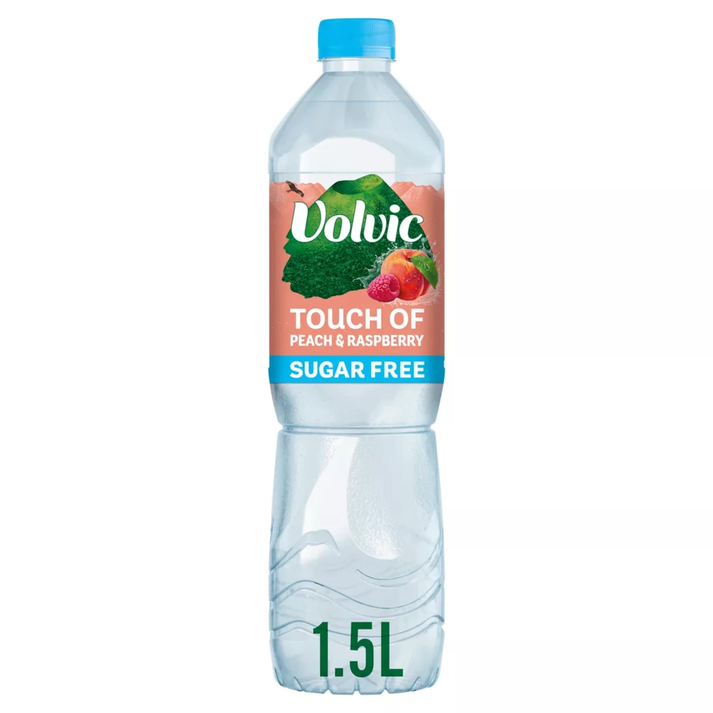 Volvic Touch of Fruit Peach & Raspberry Sugar Free Still Flavoured Water 1.5L — image 1