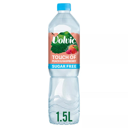 Volvic Touch of Fruit Peach & Raspberry Sugar Free Still Flavoured Water 1.5L — image 1