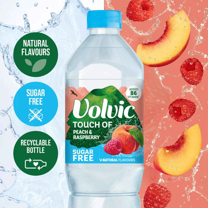 VOLVIC Touch Of Fruit Peach & Raspberry Sugar Free Still Flavoured