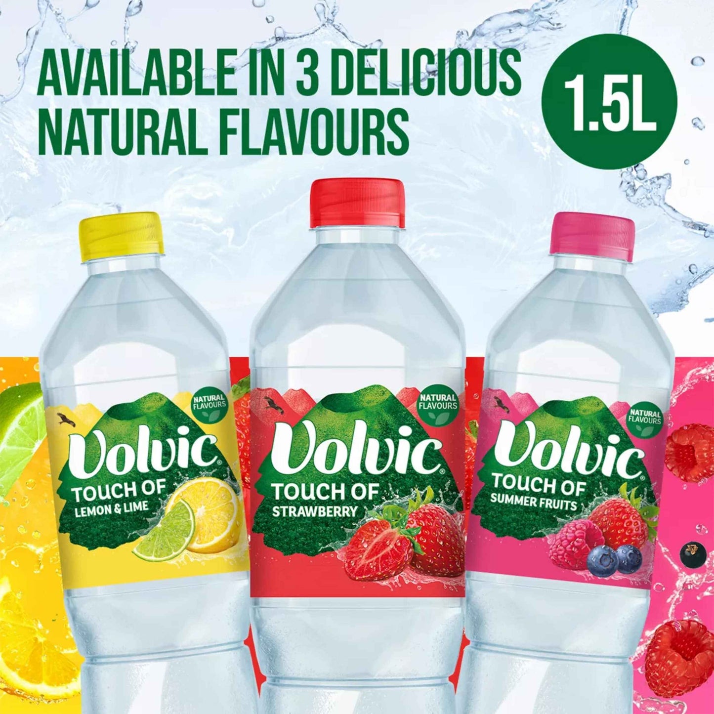 VOLVIC Touch Of Fruit Strawberry Still Flavoured Water 1.5l
