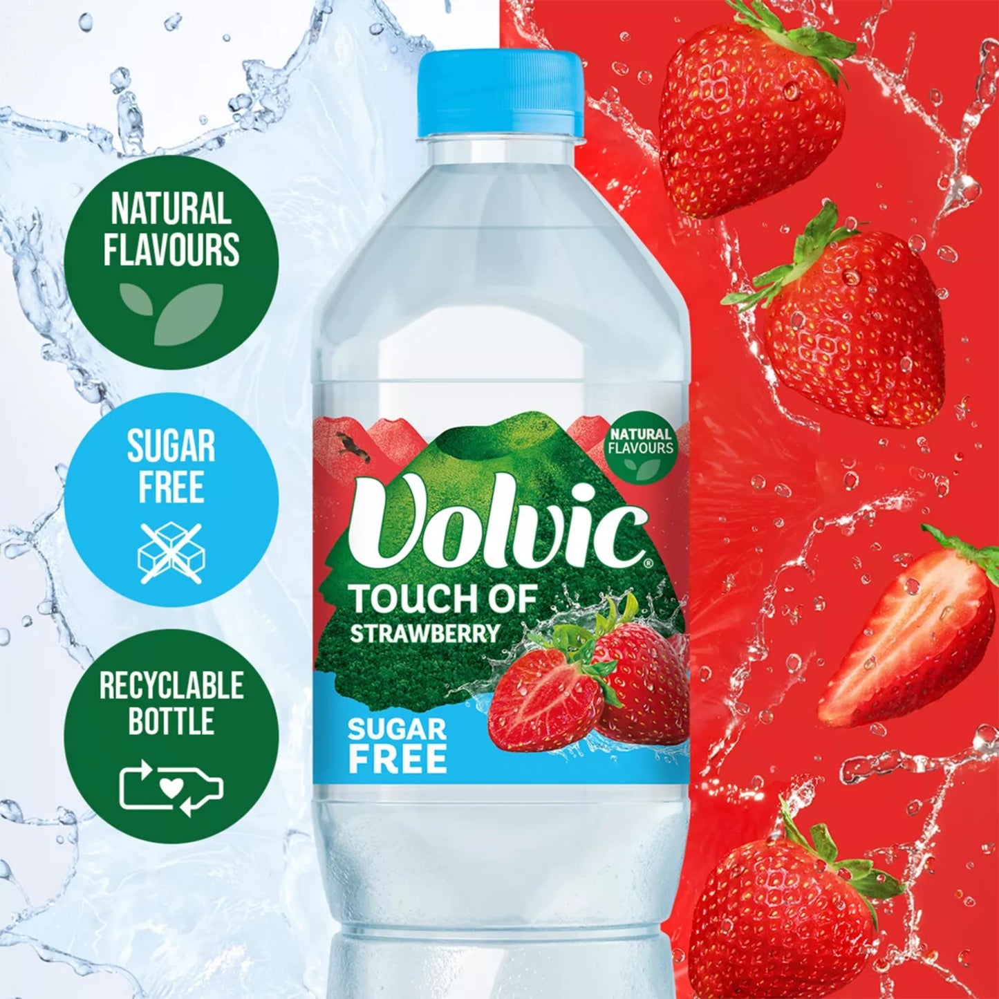 Volvic Touch of Fruit Strawberry Sugar Free Still Flavoured Water 1.5L — image 2