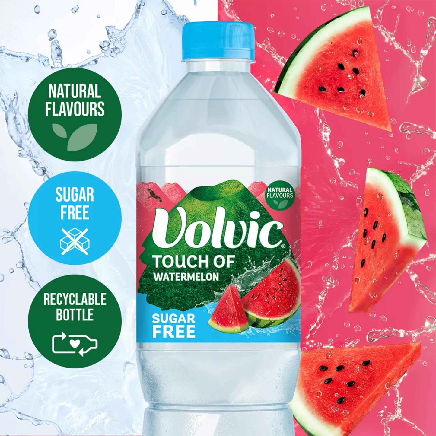 VOLVIC Touch Of Fruit Watermelon Sugar Free Flavoured Water 1.5l